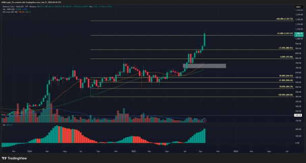 Binance Coin eyes $2000: Bitcoin supports BNB&rsquo;s push!