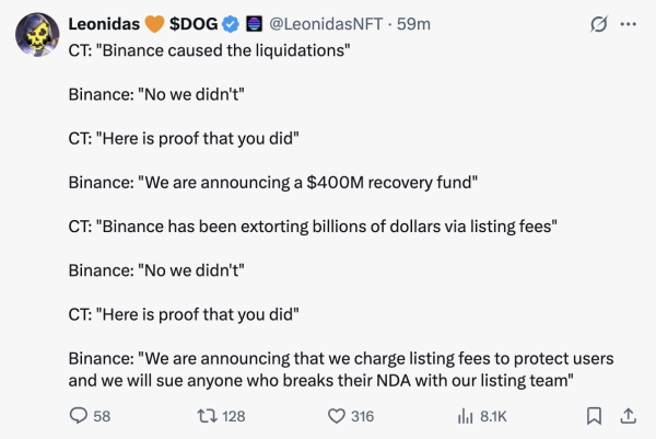 CZ defends Binance listing model after viral post accuses exchange