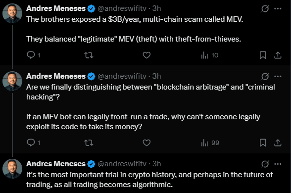 $25M crypto heist trial begins &ndash; Are Ethereum MEV bots illegal or just smart trading?