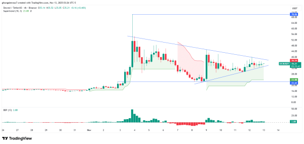 DCR price tests $55 as 60% staking tightens supply &ndash; What comes next