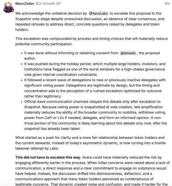 Aave CEO&rsquo;s &lsquo;no vote&rsquo; on token alignment proposal sparks more backlash