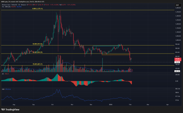 BNB faces KEY supply walls: Can $730 support hold strong?